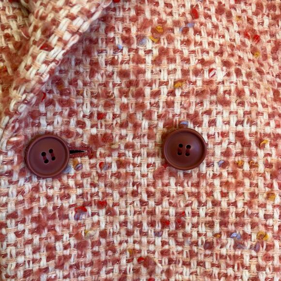 J.Crew Sz 6 Nalya Daphne Topcoat Italian Wool-blend Fabric Guava Pink Tweed - Picture 16 of 16